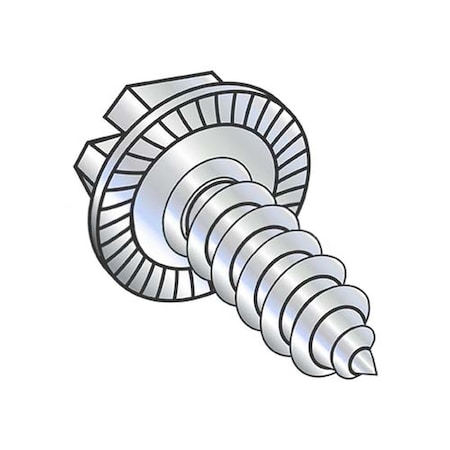 Usa Industrials Self-Drilling Screw, 1/4"-14 x 1", Zinc Plated Steel Flange Hex Head Slotted Drive BULK-SCRW-16276